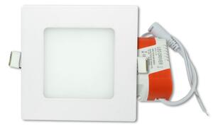 Kwadratowy panel sufitowy LED 6 W, ciepła biel