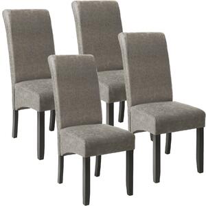 Tectake 403628 4 eleganckie krzesła do jadalni lub salonu - szary, wzór marmurkowy