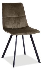 Krzesło tapicerowane TOLEDO VELVET brązowe SIGNAL