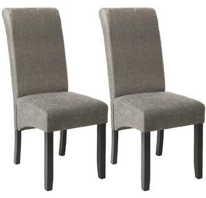 Tectake 403627 2 eleganckie krzesła do jadalni lub salonu - szary, wzór marmurkowy