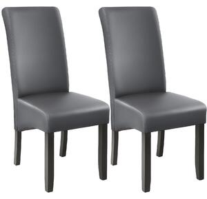 Tectake 403590 2 eleganckie krzesła do jadalni lub salonu - szary