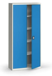 Szafa metalowa, 1950 x 950 x 400 mm, 4 półki, szary / niebieski