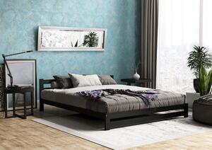 Łóżko drewniane Marsel 140x200 - czarne