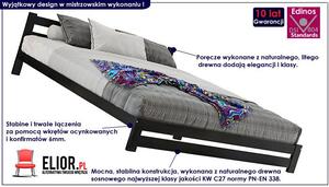 Łóżko drewniane Marsel 140x200 - czarne