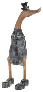 Dekoracyjna figurka kaczki wykonana z drewna bambusowego 45