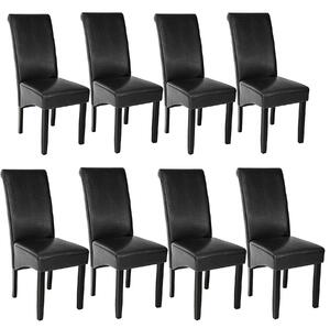 Tectake 403988 8 eleganckie krzesła do jadalni lub salonu - czarny