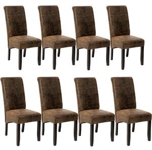 Tectake 403991 8 eleganckie krzesła do jadalni lub salonu - antyczny brąz