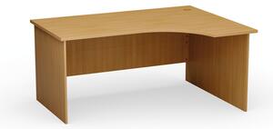 Stół biurowy ergonomiczny PRIMO Classic, 1600 x 1200 mm, prawy, buk