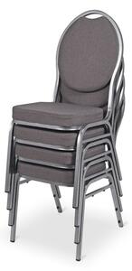 Metalowe krzesło kongresowe MONZA DELUXE - szare