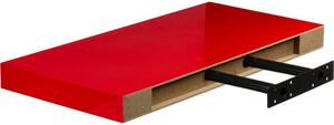 Półka ścienna Stylist Volato, 100 cm, czerwony połysk