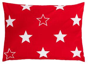 Poszewka na poduszkę Stars red, 50 x 70 cm