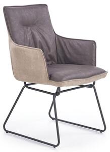 Krzesło industrialne z podłokietnikami Viler 3X - popiel
