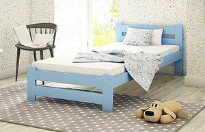 Pojedyncze łóżko Marsel 90x200 - niebieskie