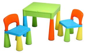 New Baby Komplet dziecięcy stolik i krzesełko 3 szt., kolorowy