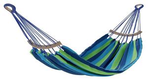 AmeliaHome Wiszący leżak bujany Lazara niebiesko-zielony, 240 x 150 cm