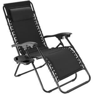 Tectake 403868 krzesło ogrodowe matteo - czarny