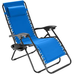 Tectake 403871 krzesło ogrodowe matteo - niebieski