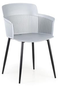 Krzesło barowe plastikowe MOLLY 3+1 GRATIS, szare