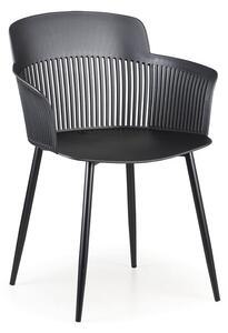Krzesło barowe plastikowe MOLLY 3+1 GRATIS, czarne