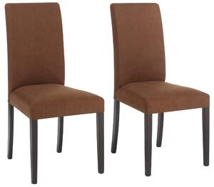 Ponadczasowe, proste krzesła - 4 sztuki, brązowe