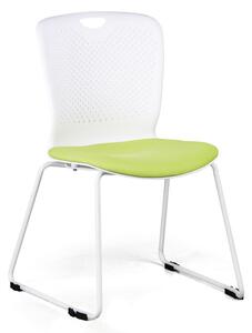 Krzesło plastikowe DOT, zielone, 3+1 GRATIS