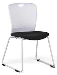 Krzesło plastikowe DOT, czarne, 3+1 GRATIS