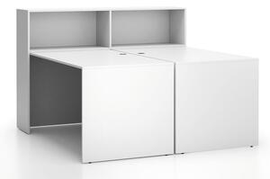 Zestaw mebli biurowych double SEGMENT, biały / biały