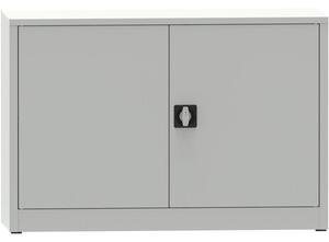 Warsztatowa szafa półkowa na narzędzia KOVONA JUMBO, 1 półka, spawana, 800 x 1200 x 500 mm, szara / niebieska