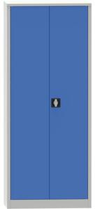 Uniwersalna szafka metalowa, 1950 x 800 x 400 mm, niebieskie drzwi