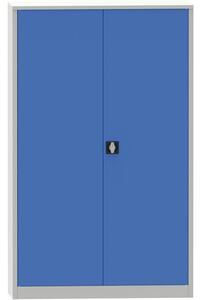 Uniwersalna szafka metalowa, 1950 x 1200 x 400 mm, niebieskie drzwi
