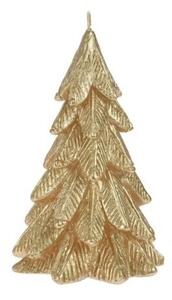 Świeczka bożonarodzeniowa Xmas tree złoty, 12,5 x 8,5 cm