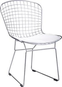 Krzesło Wire Loft z białą poduszką
