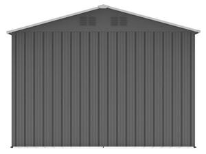 Domek ogrodowy, 258,5 x 190 cm, blacha, szary