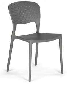 Plastikowe krzesło do jadalni EASY II, szare