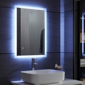 Aquamarin Lustro łazienkowe z oświetleniem LED 20W, 50x70cm