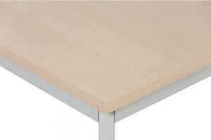 Stół do jadalni TRIVIA, jasnoszara konstrukcja, 1200 x 800 mm, brzoza