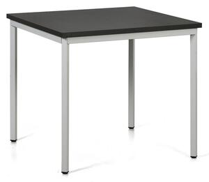 Stół do jadalni TRIVIA, jasnoszara konstrukcja, 800x800 mm, wenge
