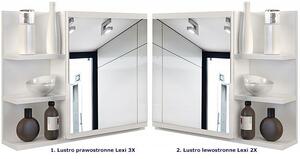 Lustro do łazienki Lexi 3X - białe