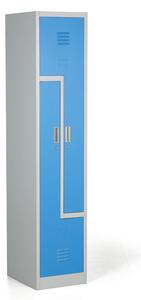 Szafka ubraniowa Z, zamek cylindryczny, drzwi niebieskie
