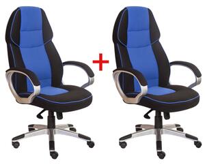 Krzesło biurowe FANY 1+1 GRATIS, niebieski