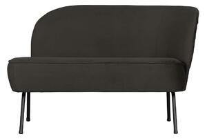 Fotel wypoczynkowy Vogue prawy, velvet, czarny