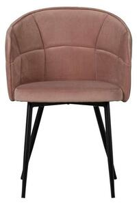 Krzesło Dusk velvet, różowe