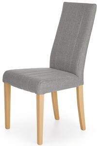 Tapicerowane krzesło drewniane Iston - popiel + dąb miodowy