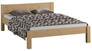 Łóżko drewniane Wiktoria 140x200 z materacem kieszeniowym