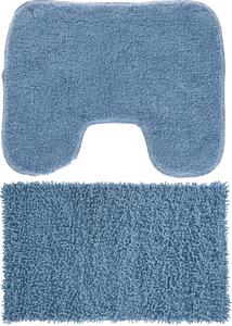 Komplet dywaników łazienkowych niebieski, 50 x 70 cm, 40 x 50 cm
