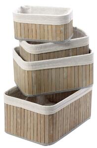 4-częściowy zestaw koszyków bambusowych