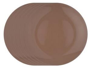 Orion Komplet ceramicznych talerzyków deserowych Alfa 21 cm, brązowy, 6 szt