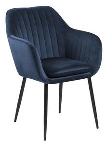 Tapicerowany fotel welurowy Erino 3X- niebieski