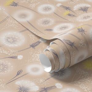 Tapety Mlecze i nasiona na brzoskwiniowym tle, Tapety Z kwiatami, a00790v1 : Uwalls.pl