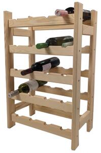 Drewniany stojak na wino na 20 butelek